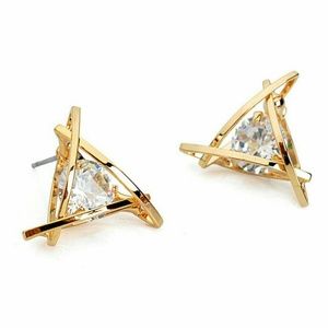 Exquisite Triangle Crystal Zircon Earrings